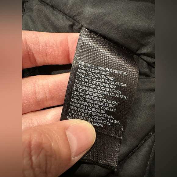 I296 The North Face Puffer Jacket 550 Goose Down Winter Lightweight Womens L - Picture 7 of 8